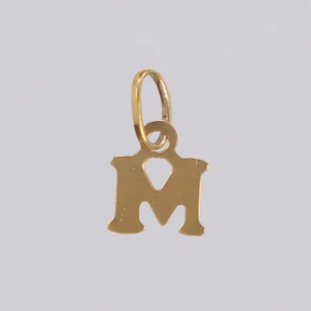 Hänge bokstav, 11x7mm, 18K Vikt: 0,1 g