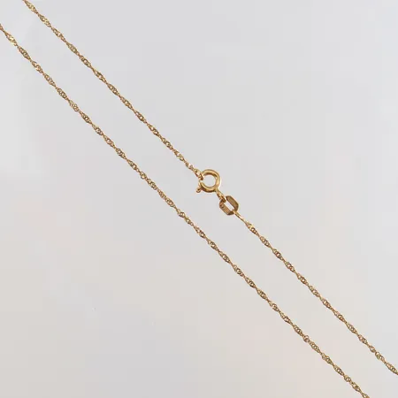 Kedja Singapore längd 42,5cm bredd 1,2mm 18K. Vikt: 1,3 g