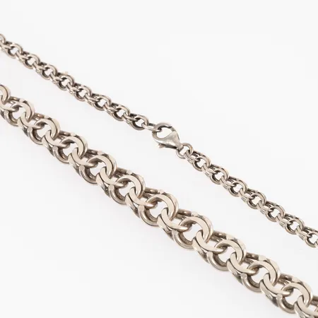 Collier Bismarck 43,5cm bredd 4,8-10,5mm, silver 925/1000 25,0g.