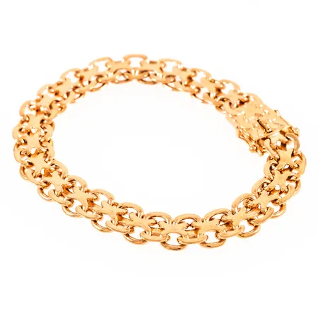 Armband X-länk längd 20cm bredd 10mm, 18K 28,9g.  