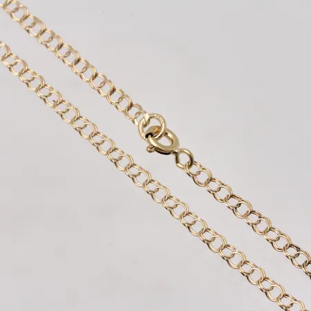 Fotlänk 25cm Bismarck bredd 2,5mm, 18K, vikt 1,95g.