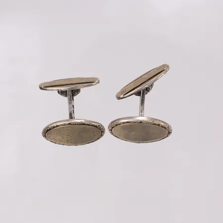 Manchettknappar ca 20,1-14,2mm, silver 830/1000 Vikt: 12,3 g