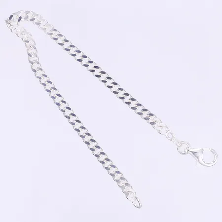 Armband Pansar längd 18cm bredd 4mm silver 925/1000 Vikt: 8,6 g