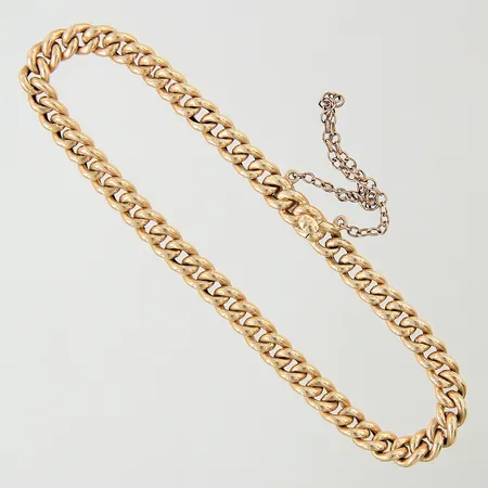 Armband Pansar längd 17,5cm bredd 5,1mm säkerhetskedja 18K Vikt: 6,5 g