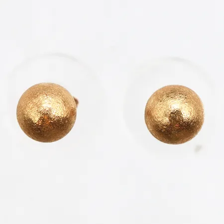 Ett par örhängen med matterade kulor, Ø6mm, stift, 18K Vikt: 0,9 g