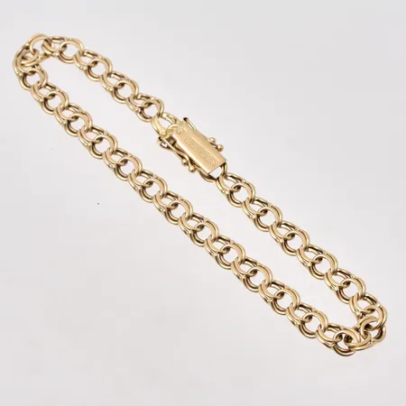 Armband 20cm Bismark bredd 5,6mm, slitet vid lås, 18K, 10,85g Vikt: 10,8 g