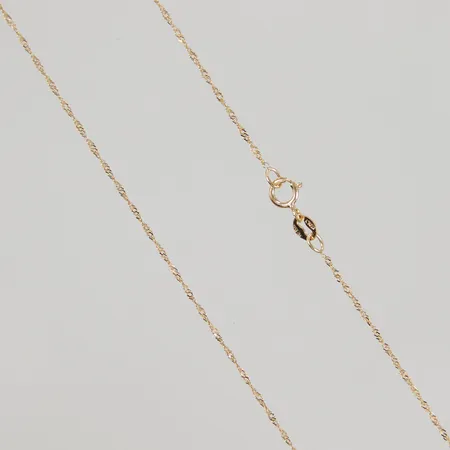 Kedja Singapore 46cm bredd ca 0,7mm, Italy 18K Vikt: 1 g