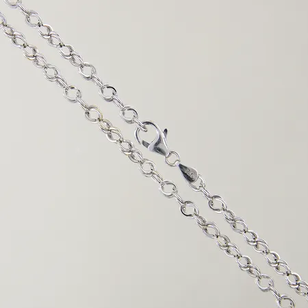 Kedja GHA längd 43,5cm bredd 3,8mm saknar låsögla, vitguld 18K Vikt: 4,1 g