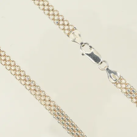 Halscollier x-länk, 43cm, bredd 5,8mm, GHA, Silver 925/1000 Vikt: 12,9 g