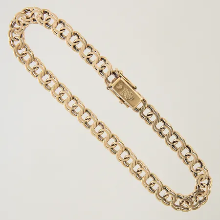 Armband Bismarck längd 19cm bredd 5,8mm 18K Vikt: 10,3 g