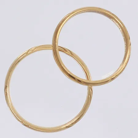 2 Ringar Schalins 17-19 gravyr 18K Vikt: 7,8 g