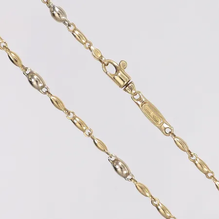 Halskedja längd 50cm bredd 2mm 18K Vikt: 9,8 g