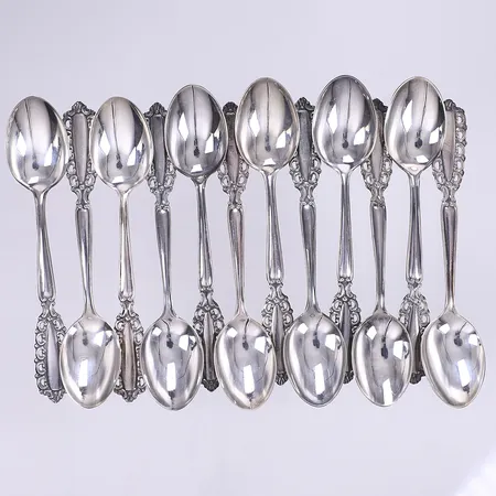 12 Kaffeskedar GAB Stockholm längd 11,5cm silver 830/1000 Vikt: 126,7 g