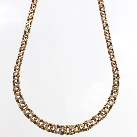 Collier doserad Bismarck, 42cm, bredd: 4,6-7,4mm, 14K Vikt: 19,9 g