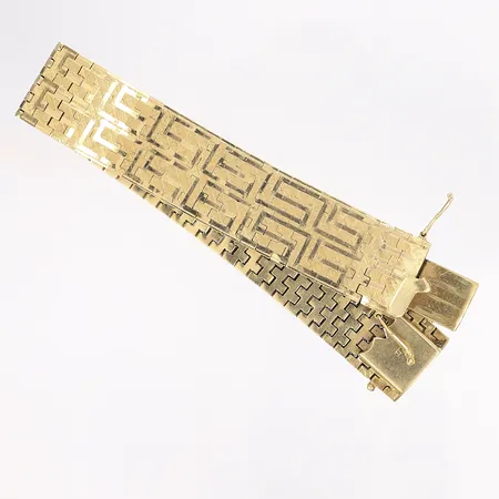 Armband ledad modell längd 18,8cm bredd 17mm 18K Vikt: 43,4 g