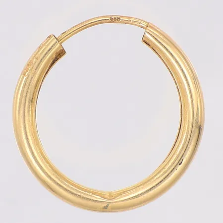 Örhänge udda 19mm, vikskada, 14K Vikt: 0,6 g
