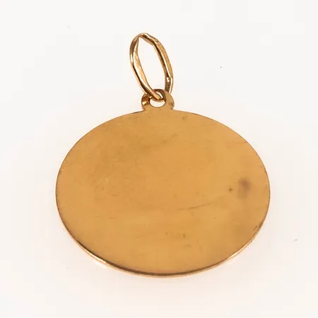 Hänge rondell Ø16mm, nött ögla, 18K 1,3g.