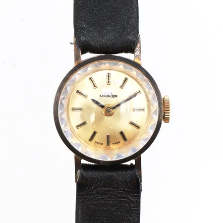 Damur WM Marker 18K, 17mm, manuell, svart läderband, inga tillbehör