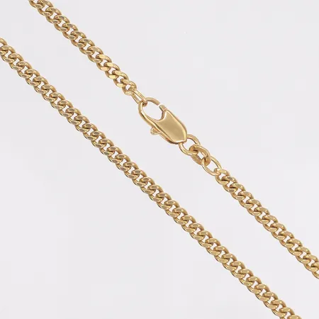 Halskedja pansarlänk längd 51cm bredd 3mm svenska stämplar 18K Vikt: 17,4 g