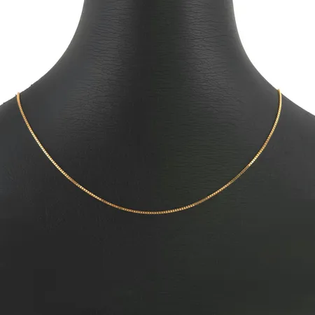 Halskedja Venezia i 18K guld, Guldfynd (GHA), längd 42,0 cm, bredd 0,8 mm, fint skick Vikt: 2,5 g