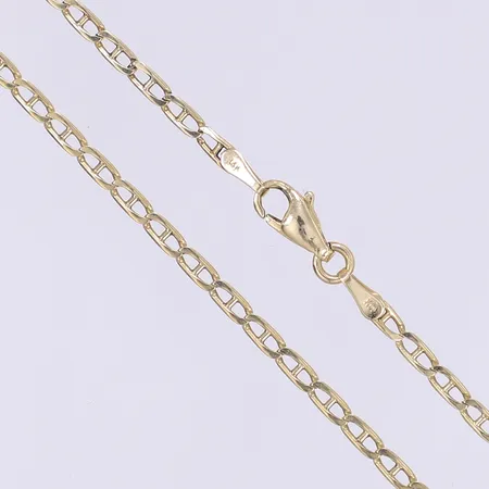 Halskedja längd 45cm bredd 2mm 14K Vikt: 5,2 g