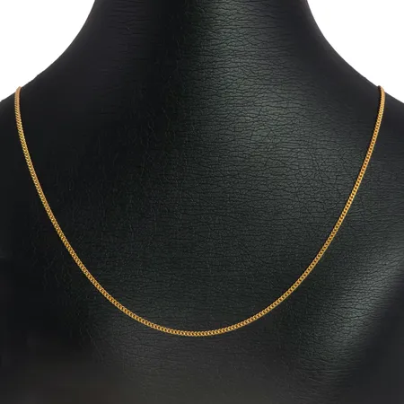 Halskedja Pansar i 18K guld, längre modell, svensk kontrollstämpel, längd 68,5 cm, bredd 1,5 mm, fint skick Vikt: 6,8 g