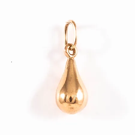 Hänge droppe bredd 5mm längd inkl ögla 14mm, 18K 0,3g.