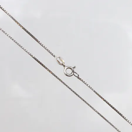 Kedja venezia, 38cm, bredd: 1mm, italienska stämplar, 925/1000 silver Vikt: 2 g