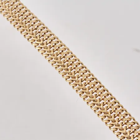 Armband 18,6cm, fiskben, bredd 11,5mm, Haldor Vidar Fors, 1969, 18K, 22,85g.