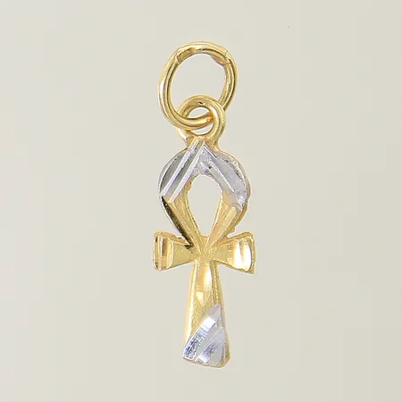 Hänge Ankh 20x6,6mm tvåfärgad 18K Vikt: 0,7 g
