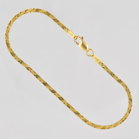 Armband längd 18,5cm bredd 2mm 18K Vikt: 3,2 g