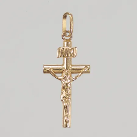Hänge Krucifix ca 12 x 29mm, 18K Vikt: 0,7 g