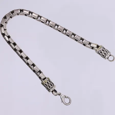 Armband längd 21cm bredd 6mm ostämplat silver 830/1000 Vikt: 29,8 g