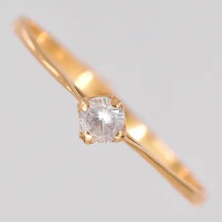 Ring med vit sten stl 17¾ 18K Vikt: 0,8 g