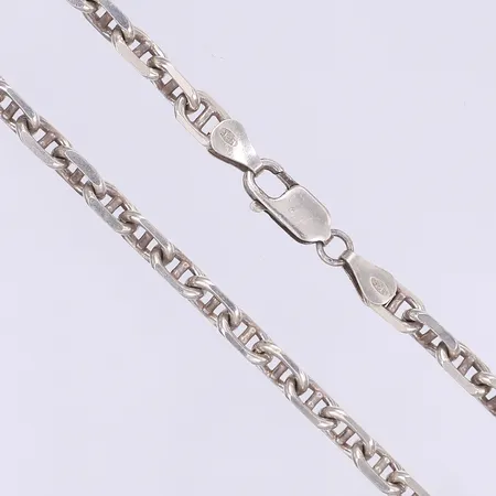 Halskedja ankarmodell längd 50cm bredd 5mm bruksslitage silver 925/1000 Vikt: 28,2 g