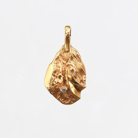 Hänge med diamant 1 x ca. 0,005ct, 17,2x9,1mm, 18K Vikt: 1,1 g