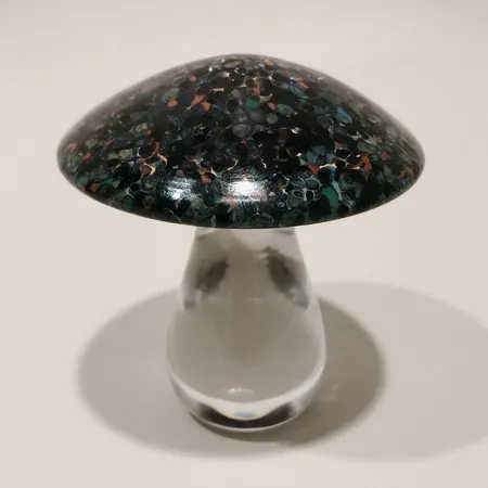 Skulptur svamp höjd 7cm Kosta Glasskolan-99.