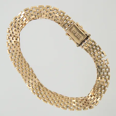 Armband Korridor längd 19cm bredd 8,3mm, defekt 18K Vikt: 17,7 g