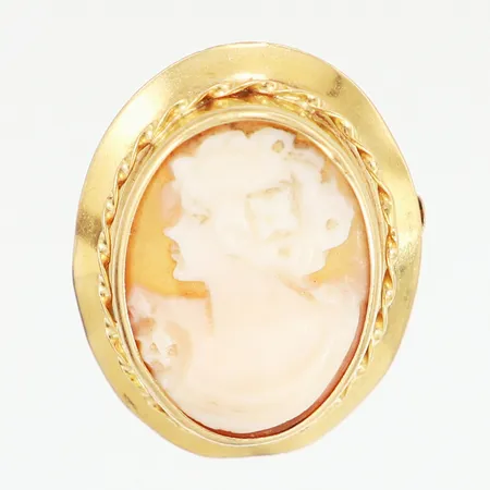 Hänge/Brosch Camé 25x20mm, 18K Vikt: 3,6 g