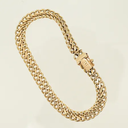 Armband 19cm, bredd 6,7mm defekt/av 14K  Vikt: 6,1 g