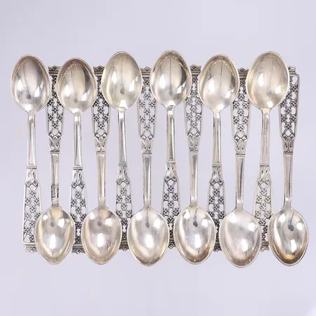 12 Mockaskedar Cesons Göteborg 1960-70-tal längd 10,5cm silver 830/1000 Vikt: 116,2 g