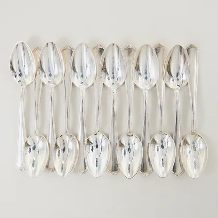12 Kaffeskedar GAB 12cm silver 830/1000 Vikt: 167,1 g