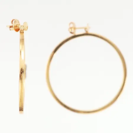 Ett par örhängen Creoler Ø48mm, Alton Guldvaru Ab år 1974 Falköping, 18K Vikt: 4,9 g