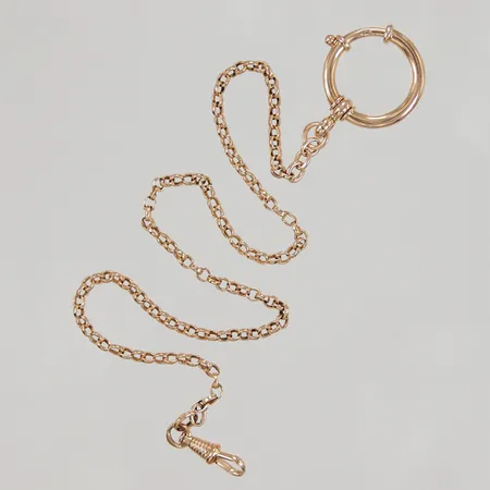Klockkedja 31,5cm bredd 3mm, 18K, Vikt: 9,2 g