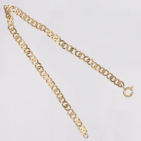 Armband pansar 20,5cm bredd 5mm mycket sliten/bucklig 18K Vikt: 7,8 g
