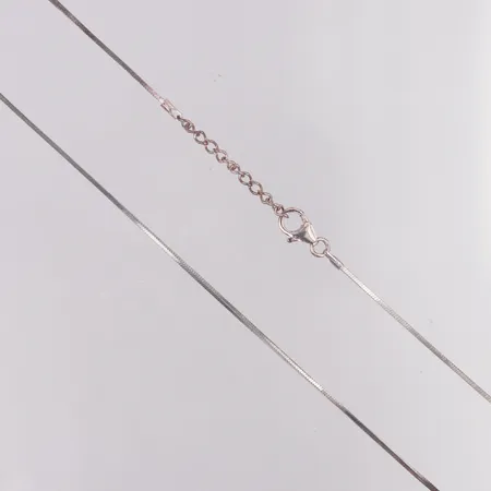 Kedja längd 42,5-45,5cm bredd 1mm, 925/1000 silver  Vikt: 4,7 g