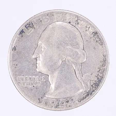 Mynt Quarter Dollar USA 1942 Ø24mm slitage silver 925/1000 Vikt: 6,2 g