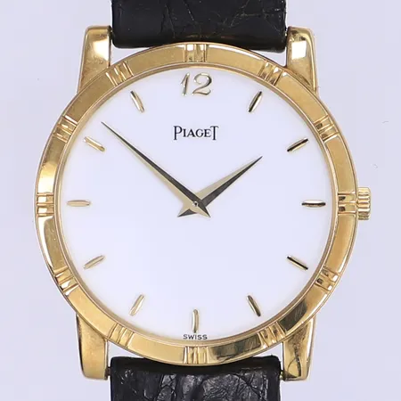 Armbandsur Piaget Dancer Ø31,5mm, quartz, ref 84023, boettnummer 541333, boett 18K, slitet originalband med originalspänne i 18K, inga tillbehör, ej funktionstestad behov av batteribyte