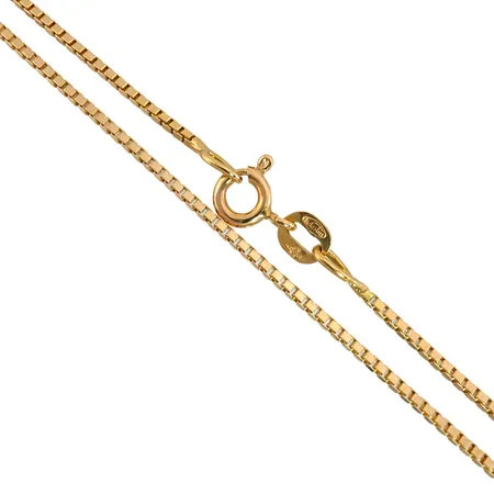 Halskedja Venezia i 18K guld, Balestra Italien, svensk kontrollstämpel, längd 42,5 cm, bredd 1 mm, fint skick Vikt: 4,2 g
