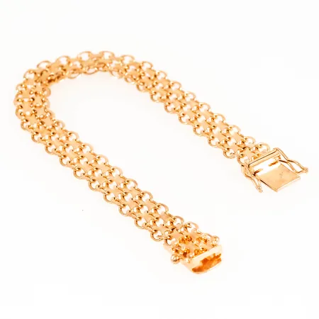 Armband X-länk 19 cm bredd 9,4 mm 17,6g 18K.
